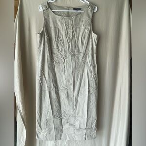 Brooks Brothers Gray Sleeveless Sheath Dress